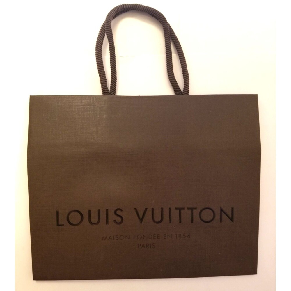 Louis Vuitton Gift Bag Dark Brown Double Rope Handles 8.75" x 7" x 4.5" Regift